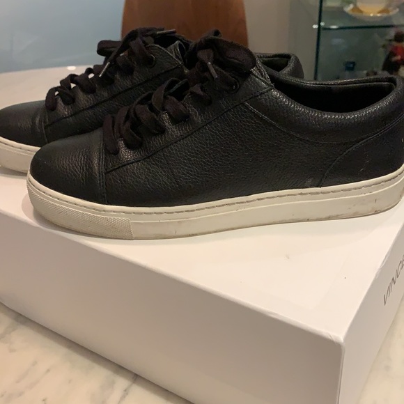 Vince - Afton Black Leather Lace Up Low-Top Sneaker - Picture 6 of 9